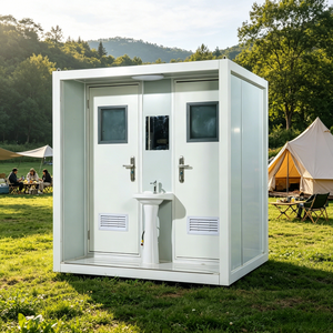 Baño Prefabricado Económico de Doble Cabina, Remolque Móvil con Panel Sándwich para Baños, Ideal para Construcción, Campamentos, Parques y Eventos - Product Image 4