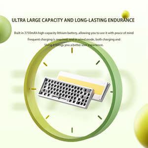 Kit de teclado mecánico intercambiable en caliente Rgb completo inalámbrico Lucky65 con 3 tipos de conexiones de diente azul con cable de 2,4g - Product Image 5
