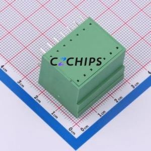 DGB381-7P2S-MG361 Plug-in Terminal Block Bent Lead Through Hole,P=3.81mm Board-to-Board / Socket - Closed 2x7P 3.81mm Green - Product Image 2