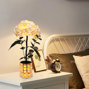 Năng lượng mặt trời-powered Hydrangea hoa đèn ngủ đèn LED trang trí bàn cho nhà hàng cho kỳ nghỉ Quà Tặng IP65 đánh giá - Product Image 1