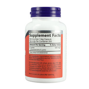 Supplément de L-Lysine Organique Extraits de Plantes 200 Capsules Veg Soutient la Fonction de la Santé des Cellules Immunitaires pour Hommes et Femmes - Product Image 2