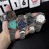 Reloj de pulsera de cuarzo para hombre, de acero inoxidable, clásico, de negocios, con indicador de fecha.