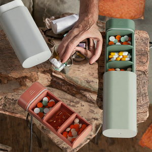 Organisateur de médicaments hebdomadaire 7 jours en ABS avec tiroir coulissant, 3 compartiments, distributeur de comprimés CG-PM038 pour l'extérieur - Product Image 2