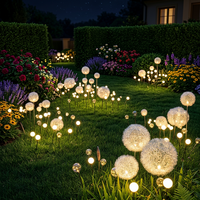 Luci Solari a Forma di Dente di Leone - Decorazione da Esterno, Luci da Giardino a Picchetto per Piazze, Giardini, Cortili e Paesaggi, Luci Sferiche