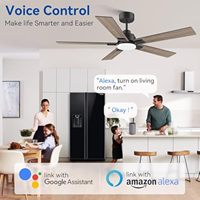 Ventilateur de plafond LED moderne et minimaliste blanc de 52 pouces avec condensateur, vente en gros, éclairage de plafond à économie d'énergie