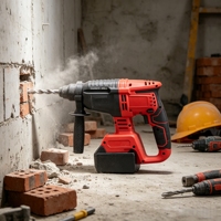 Ensemble de marteau perforateur à béton sans fil professionnel L&P à 3 fonctions, kit d'outils électriques pour bricolage