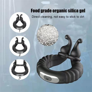 ห่วงใส่อวัยวะเพศชายสำหรับผู้ชายสายชาร์จ USB รูปการ์ตูนสุดเซ็กซี่ล็อคน้ำเชื้อหอยทากระบบสั่นนวดกระตุ้นความใคร่ด้วยตนเองล่าช้า - Product Image 4