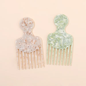 Midairy 3000 + Logo de couleur personnalisé Soins personnels nettoyage antistatique du <span class=keywords><strong>peigne</strong></span> en écaille de tortue en acétate <span class=keywords><strong>peigne</strong></span> à dents larges - Product Image 3