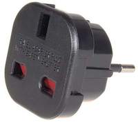 Adaptateur de prise UK vers prise allemande 10A 16A avec 2 prises pour l'Espagne, la Pologne, convertisseur adaptateur 3 broches vers 2 broches