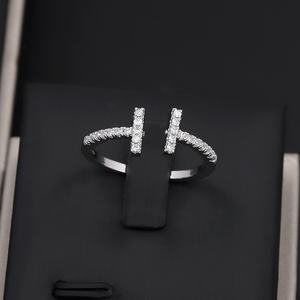 Anillos de Boda Plateados al por Mayor JXX, Estilos Variados para Mujer, Diseño de Flor con Circonita, Hechos Principalmente de Latón - Product Image 3