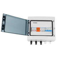 Boîtier de combinateur photovoltaïque solaire TOMZN avec protection contre la foudre, 3 entrées 1 sortie, CC 1000V, fusible MCB SPD, boîte étanche IP65, 12 voies