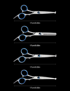 Gold-Color Stainless Steel Barber <b>Scissors</b> Split Type Thinning <b>Scissors</b> Set for <b>Dog</b> and Cat Grooming for Home and Barbershops - Product Image 2