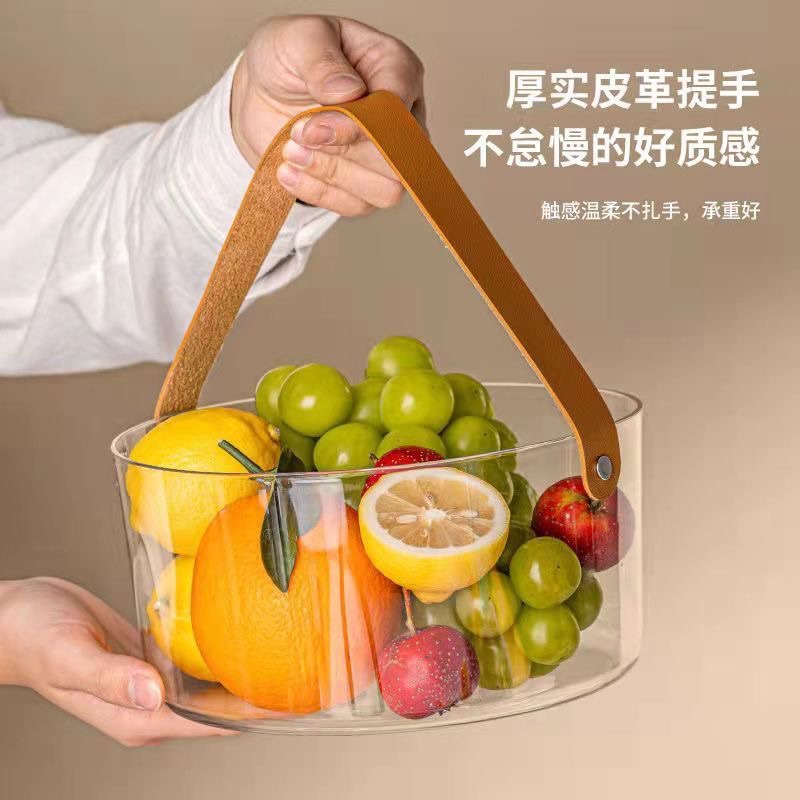 Borosilicate Ice bucket portable fruit basket field water storage bucket living room glass vase ice cube