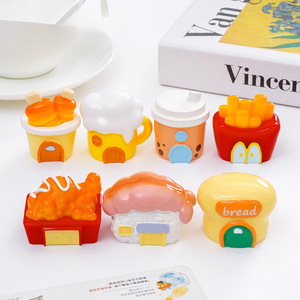 KI yuewu Thé au lait, <span class=keywords><strong>Barbecue</strong></span>, Poulet frit, Food House, Accessoires décoratifs DIY, Petits ornements de table de voiture - Product Image 1
