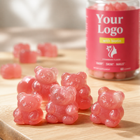 Gummies de Collagène Hydrolysé 500mg OEM ODM pour l'Élasticité de la Peau, le Soutien des Cheveux et des Ongles, et l'Éclat Antioxydant