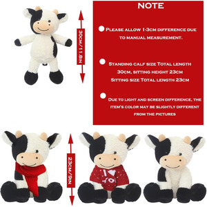 A899 bò nhỏ Thú nhồi bông dễ thương âu yếm sang trọng bên trang trí nội thất Quà Tặng trẻ em bán buôn ODM ASTM F963 CPSIA CPC tiêu chuẩn bò Đồ chơi sang trọng - Product Image 4