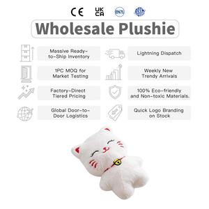 Peluche de Gato de la Suerte Blanco, Suave y Esponjoso, Certificado CE EN71 ASTM, Juguete de Peluche para Niños con Relleno de Algodón PP - Product Image 3