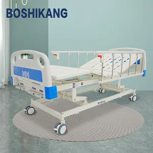 Vente en gros lits d'hôpital manuels lits d'hôpital médical avec 3 manivelles lit d'hôpital pour patient