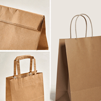 Sacs d'emballage en papier kraft personnalisés de haute qualité en gros avec logo, écologiques et biodégradables pour la vente au détail de cadeaux alimentaires
