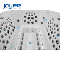 JOYEE Spa extérieur pour 8 à 12 personnes pour villa et jardin, bain à remous en acrylique Aristech, système de contrôle Balboa, massage par jets d'air