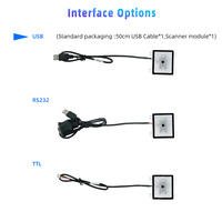 Módulo Escáner de Códigos de Barras DataMatrix de Alta Resolución, Lector de Códigos QR Pequeño, Integración USB TTL OEM para Terminales de Hospital XT206H3