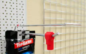 Peg <b>Hook</b> Lock Red Stop Lock Anti Theft Security <b>Hook</b> Locks for Pegboard Slat Wall <b>Display</b> <b>Hooks</b> - Product Image 4