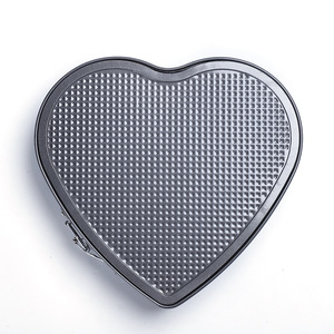 Heart Shaped Cake Mold Set 4pcs Carbon Steel With Buckle For Baking Mousse Cake - Product Image 2