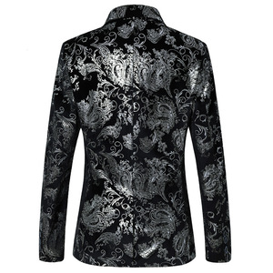 Traje Formal de Negocios <span class=keywords><strong>para</strong></span> Hombre, Traje Floral Dorado, Traje de Maestro de Ceremonias, Traje de Estilista, Traje de Caballero de Club Nocturno, Traje Pequeño <span class=keywords><strong>para</strong></span> Hombre Joven - Product Image 2