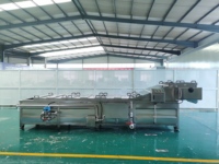 Pasteurisateur automatique à bain-marie pour aliments en sachet/bouteille de 4/5/6 mètres de long, machine de pasteurisation pour la pâte de tomate en sachet