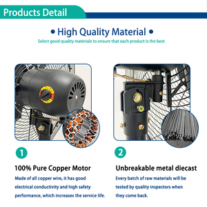 Ventilateur Industriel sur Pied Électrique Puissant à 3 Vitesses et Haute Vélocité de 750 mm avec Télécommande pour le Marché Sud-Américain - Product Image 2