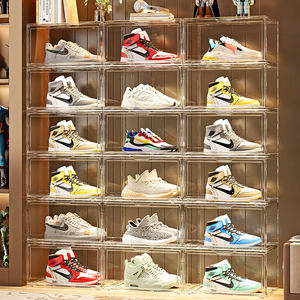 עיצוב חדש מתקפל פלסטיק שקוף 37*26*20 ס "מ קופסאות נעליים - Product Image 5