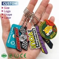 Gantungan Kunci Karet Custom 2d/3d Embossed Cetak UV Logo PVC Lembut Gantungan Kunci Silikon