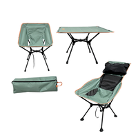 Chaise de camping légère à dossier haut, chaise pliable ergonomique pour une longue assise, anti-déchirure, pour le camping, la pêche et les activités de plein air