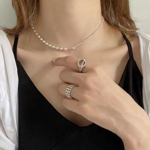 S925 Sterling <b>Silver</b> Beaded Necklace 38cm Chain Length Ball Shape <b>Choker</b> Everyday Wear Fine Jewelry - Product Image 5