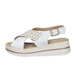 Valleverde Donna Sandales compensées blanches en bois de santal, talon de 5 cm, taille 38 - Product Image 1