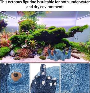 Blauw Gloeiende Vingers <span class=keywords><strong>Octopus</strong></span> <span class=keywords><strong>Aquarium</strong></span> Ornament Kunstmatig Zeeleven Verbeteren Visuele Aantrekkingskracht Gemaakt Van Hars - Product Image 3