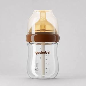 Biberón de Vidrio Resistente al Calor, Libre de BPA, con Tetina para Recién Nacidos, Anti-Cólicos, con Pajita, Venta al Por Mayor, Personalizado, OEM, ODM - Product Image 4