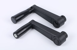 <strong>Black</strong> Nylon PLASTIC Folding Crank Handle with Round and <strong>square</strong> Hole - Product Image 2