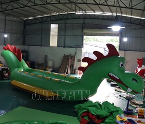 Gommoni Giganti a Forma di Drago per Adulti Tubolare 97cm Dinosauro Gonfiabile Gioco Acquatico Rimorchiabile da Discoteca Grande Banana Boat Mostro - Product Image 4