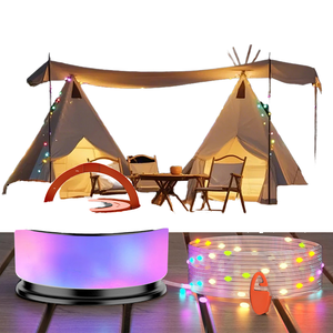 Directo de Fábrica, Cadena de Luces LED RGB+Blanco Cálido de 10 Metros, 2200mAh, Almacenamiento Rápido <span class=keywords><strong>20S</strong></span>, Lámpara de Camping, Luces RGB para Exteriores - Product Image 1