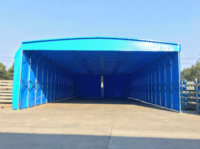 Tente mobile rétractable à structure en acier pour le stationnement des voitures et le garage, grande tente d'événement en PVC