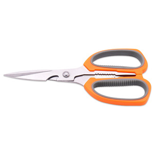 <b>Kitchen</b> Scissors Stainless Steel Large Multi Functional With Rubber <b>Plastic</b> Handles For Food Cutting Versatile Use - Product Image 3
