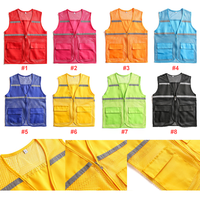 Gilet de sécurité réfléchissant personnalisé avec logo pour les travaux de construction et d'ingénierie, vêtements de travail multi-poches avec fermeture éclair