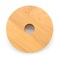 Couvercles en bois de bambou, 6 pièces, bouche irrégulière personnalisée, couvercle pour pot Mason, accessoires de cuisine, 70mm, vente en gros