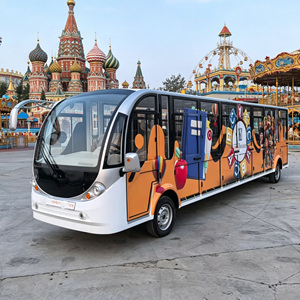 Vehículo Eléctrico Comercial <span class=keywords><strong>de</strong></span> 4 Ruedas para Turismo, Autobús <span class=keywords><strong>de</strong></span> Gran Capacidad para Transporte <span class=keywords><strong>de</strong></span> Turistas en Sitios Turísticos y Aeropuertos - Product Image 6