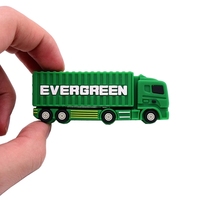 Hadiah Perusahaan 2.0/3.0 USB 2.0 Flash Drive Silikon PVC 128MB-256GB Bentuk Truk 3D Warna Kustom Garansi 3 Tahun Transfer Cepat