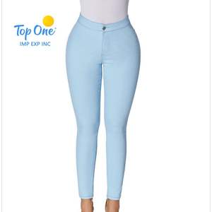 Top One Top OneSoft Beauty Pantalon en jean taille moyenne pour femme Jeans skinny confortable à la mode décontracté Style de rue - Product Image 1