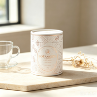 Emballage en tube de papier FSC sur mesure, écologique, boîte cylindrique artisanale pour café, thé, cadeau avec estampage à chaud, revêtement UV