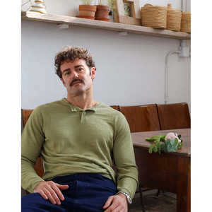 Men's Linen <b>Henley</b> Casual <b>Shirt</b> Woven Cotton Vintage Style Stand Collar Anti-Wrinkle Feature Digital 6XL for Autumn Summer - Product Image 5