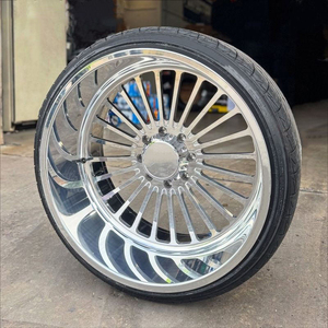 ล้อกว้างพิเศษ22X12 24X12 24X14 28X16 26X14 8x180 6X139.7ล้อรถบรรทุกปลอมแปลงสำหรับ Sierra - Product Image 1